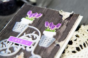 Love You Card by Yana Smakula for Spellbinders using Shapeabilities Lavender Trike Etched Dies