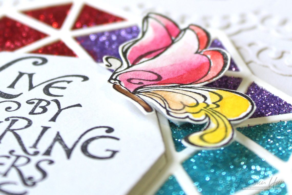 Bible Journaling Inspiration | Live By Inspiring Others with Yoonsun Hur for Spellbinders using SBS-142 Inspiring Others S5-280 Geo Flower #spellbinders #neverstopmaking #diecutting #stamping #handmadecard