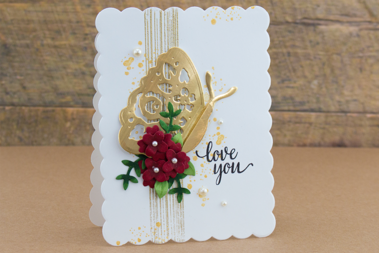 Flower Garden Collection by Sharyn Sowell - Inspiration | Botanical Butterfly Card with Cynde. Video tutorial. Project created using S2-285 Bird on Cherry Branch, S2-286 Botanical Butterfly, S4-847 Floral Panel Card. #diecutting #spellbinders #cardmaking #neverstopmaking