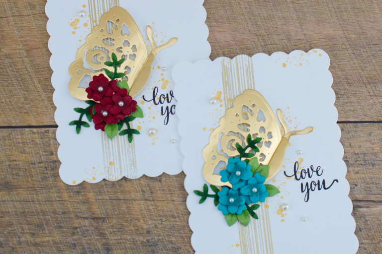 Flower Garden Collection by Sharyn Sowell - Inspiration | Botanical Butterfly Card with Cynde. Video tutorial. Project created using S2-285 Bird on Cherry Branch, S2-286 Botanical Butterfly, S4-847 Floral Panel Card. #diecutting #spellbinders #cardmaking #neverstopmaking