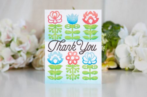 Folk Art Collection Inspiration | Nordic Blooms Card with Keeway for Spellbinders using S4-885 Nordic Blooms dies #spellbinders #diecutting #handmadecard #cardmaking