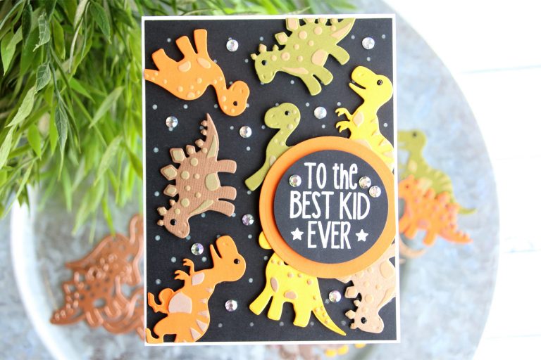 Die D-Lites Inspiration | Pandas and Dinosaurs with Brenda for Spellbinders using S3-318 Build A Panda and S3-317 Dinosaurs dies #spellbinders #cardmaking #diecutting #handmadecard