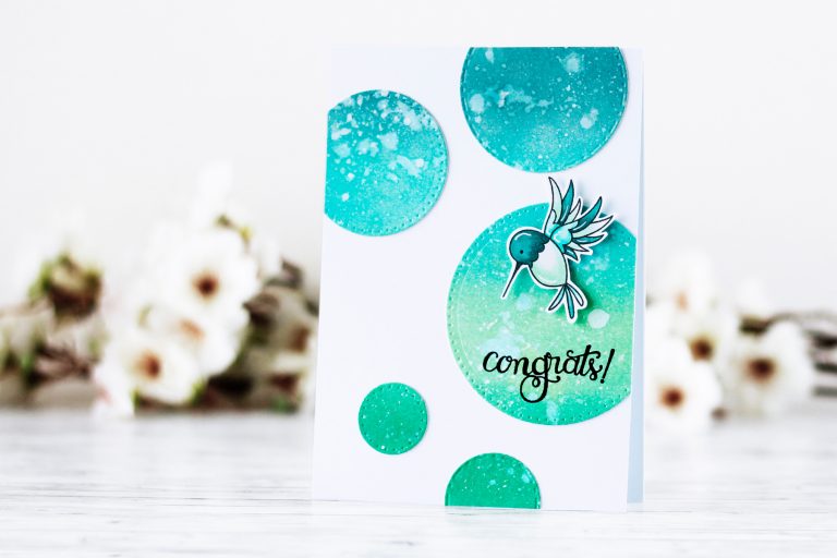 Classics March Collection Inspiration | Ink Blended Circles Card with Kaja for Spellbinders using S4-903 Fancy Edged Circles, S4-902 Scored and Pierced Circles, SBS-138 Tiny Sentiments #cardmaking #spellbinders #diecutting #handmadecard #inkblending
