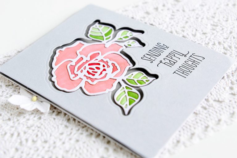 Good Vibes Only by Stephanie Low - Collection Inspiration | Clean & Simple Cards with Kay for Spellbinders using: S4-873 Rosy Summer Flowers #spellbinders #cleanandsimple #cardmaking #diecutting #handmadecard #neverstopmaking