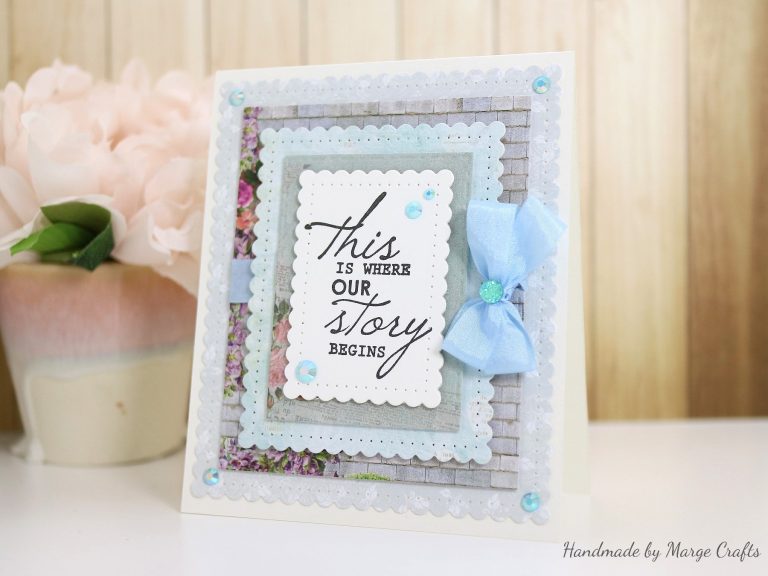 Classics March Collection Inspiration | More Simple Card Ideas with Marge for Spellbinders using: S4-902 Scored and Pierced Circles, S4-903 Fancy Edged Circles, S4-904 Scored and Pierced Rectangles, S4-905 Fancy Edged Rectangles, S4-907 Fancy Edged Ovals, S4-910 Open Scallop Edge Circles, S4-911 Fancy Scallop Edge Circles,  S5-317 Textured Flowers, SBS-085 Thinking of You, SDS-106 Sentiments 1 #cardmaking #diecutting #handmadecard #spellbinders