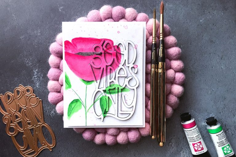 Good Vibes Only Collection by Stephanie Low - Inspiration | Good Vibes Only with Rubeena for Spellinders using S4-918 Good Vibes Only #spellbinders #cardmaking #handmadecard #neverstopmaking 