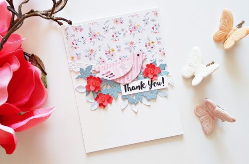 Flower Garden collection by Sharyn Sowell Inspiration | Simple Floral Cards with Zsoka for Spellbinders using S2-285 Bird on Cherry Branch, S4-847 Card Creator Floral Panel Card dies #spellbinders #diecutting #handmadecard