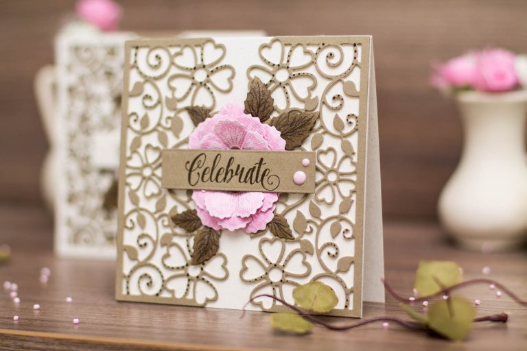 Blooming Garden Collection by Marisa Job - Inspiration | Blooming Cards by Elena Salo for Spellbinders using S4-916 Blooming Rose, S4-915 Top Floral Panel. #diecutting #handmadecard #spellbinders #neverstopmaking 