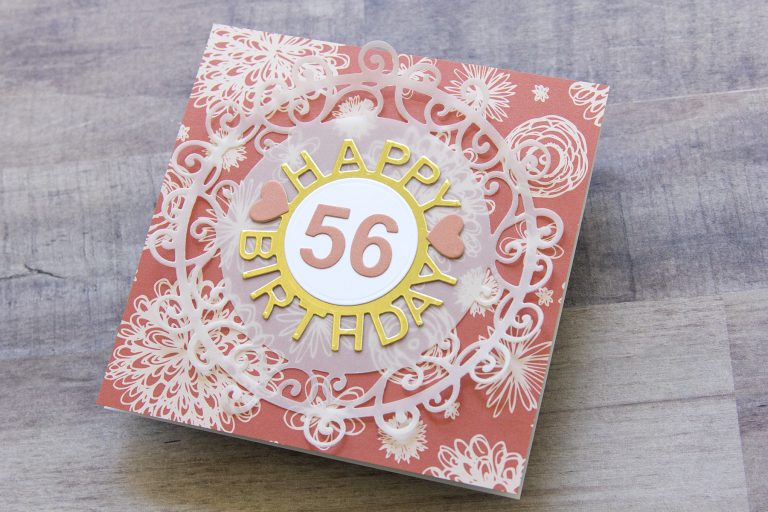 Spellbinders Special Moments Collection by Marisa Job - Inspiration | Die-Cut Happy Birthday Times Two with Jean featuring S4-943 Happy Birthday w/ Numbers, S5-376 Miss You Swirl #spellbinders #neverstopmaking #diecutting #handmadecard