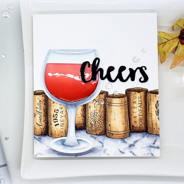 Video Friday | Copic Coloring Marble with Kelly Latevola featuring SDS-132 Wine Corks,SDS-134 Wine Glass Bottle Tag #spellbinders #neverstopmaking #diecutting #stamping #copiccoloring