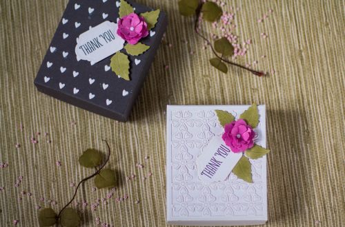 Spellbinders - Blooming Garden Collection by Marisa Job | Easy Gift Boxes with Elena featuring S6-146 Heart Flower Box, S3-335 Rose Buds, S4-916 Blooming Roses, KOM-JAN18 Floral Love Card Kit of the Month #spellbinders #giftbox #marisajob #neverstopmaking