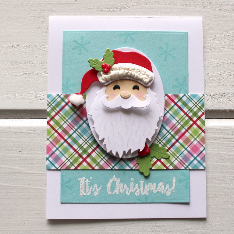 Spellbinders Die D-Lites Holiday Inspiration | Christmas Character Cards with Kimberly Crawford featuring S3-358 Reindeer, S3-359 Santa, S3-360 Snowman. #spellbinders #neverstopmaking #diecutting