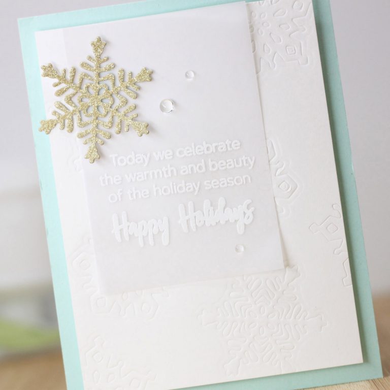 Spellbinders Die D-Lites Holiday Inspiration | Jumping into Christmas Cards with Laurie Willison featuring S3-362 Snowflake, S5-132 A-2 Matting Basics dies #spellbinders #neverstopmaking #diecutting