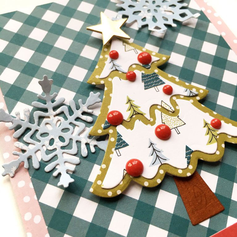 Spellbinders Die D-Lites Holiday Inspiration | More Christmas Cards with Enza Gudor featuring S3-361 Christmas Tree, S3-362 Snowflakes, S3-360 Snowman dies #spellbinders #neverstopmaking #diecutting