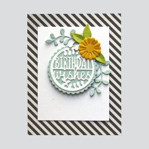 Spellbinders December 2018 Small Die of the Month is Here – Warm Wishes! Birthday Wishes Card. Step 5