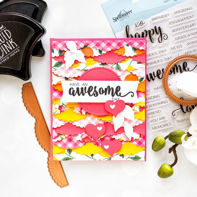 Spellbinders December 2018 Club Gift - Have an Awesome Day Handmade Card