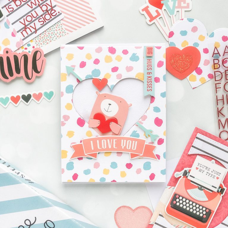 Spellbinders Card Club Kit Extras! January 2019 Edition - Love You card. 