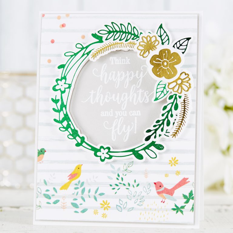 Spellbinders March 2019 Glimmer Hot Foil Kit of the Month is Here – Wreath