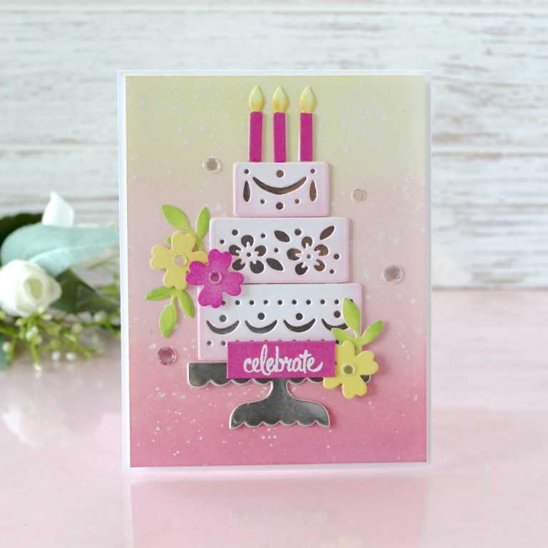 Spellbinders - Happy Collection by Sharyn Sowell - Inspiration | Celebrate Birthday Cake Card with Melody Rupple