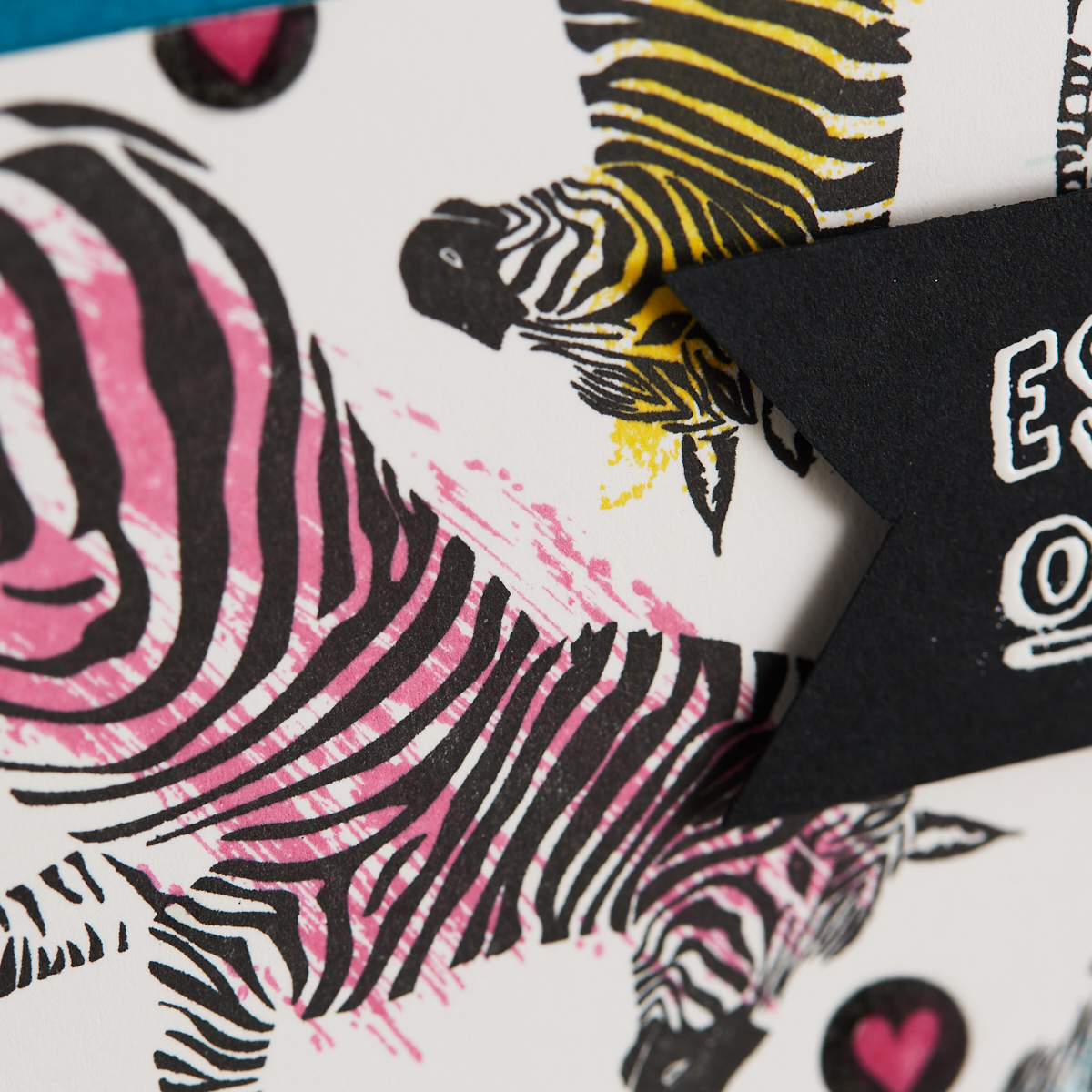 handmade card featuring Escape the Ordinary zebra rubber stamps along with Different Strokes rubber stamp set 