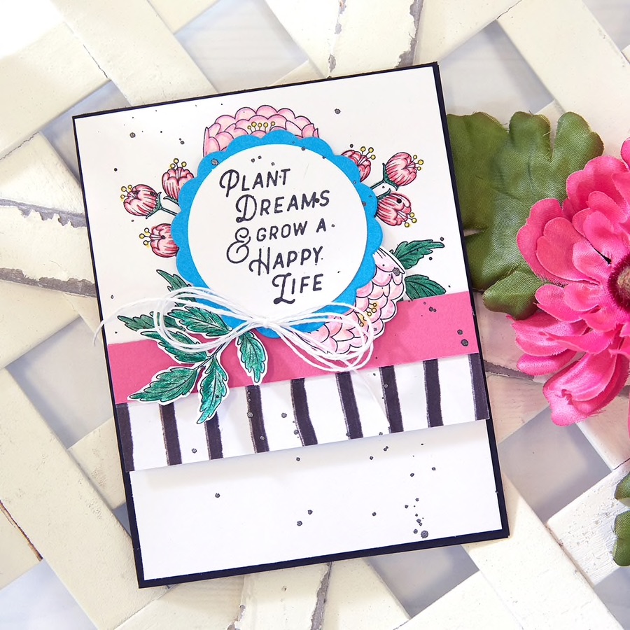 Fun Stampers Journey April 2019 Stamp of the Month, Fresh Start, for handmade floral cards and crafts