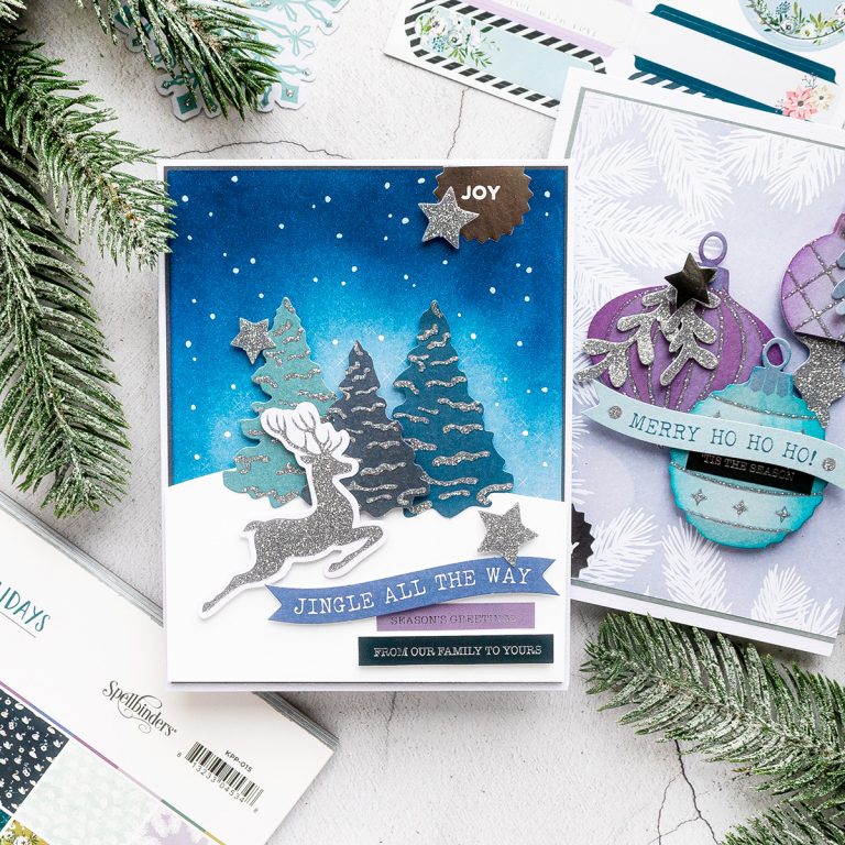 Spellbinders Card Club Kit Extras! October 2019 Edition - Sparkling Holidays Collection. Jingle All The Way Card