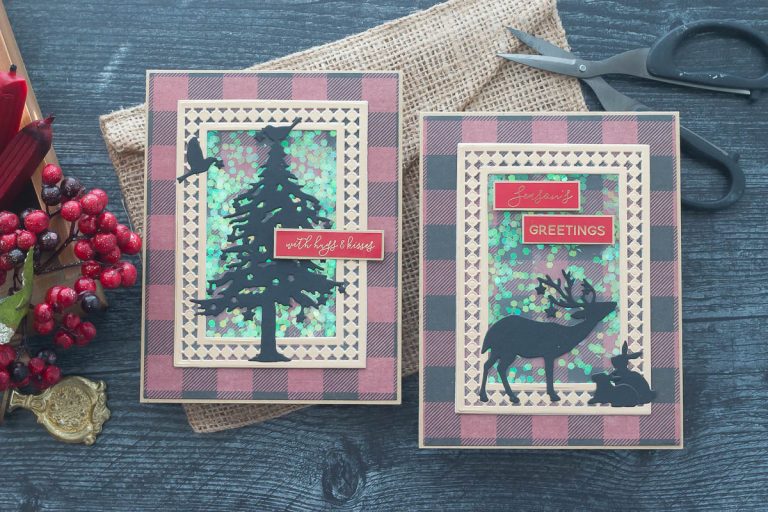 Spellbinders Candlewick Classics Collection by Becca Feeken - Inspiration | Christmas Shaker Cards with Marie Nicole
