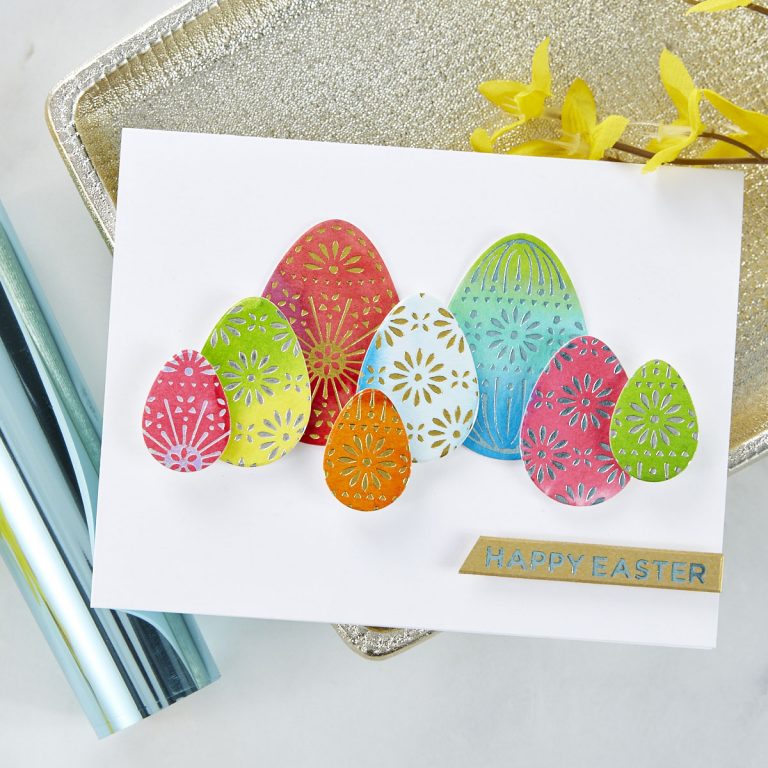 Spellbinders March 2020 Glimmer Hot Foil Kit of the Month is Here – Eggstra Special #SpellbindersClubKits #NeverStopMaking #GlimmerHotFoilSystem 