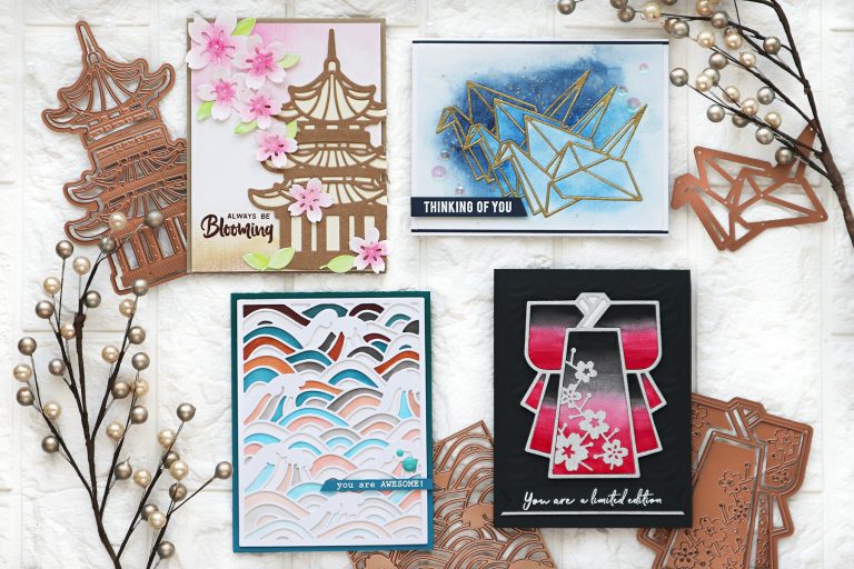 Spellbinders Destinations Japan Collection by Lene Lok - Inspiration | Handmade Cards by TaeEun #Spellbinders #NeverStopMaking #DieCutting