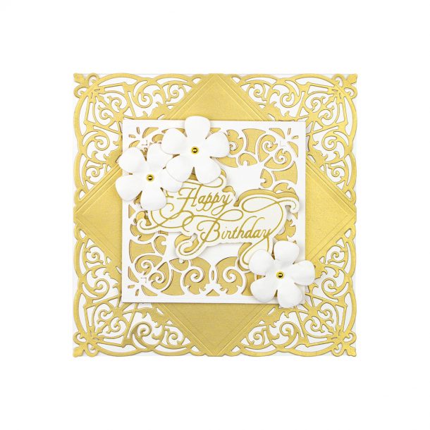Spellbinders May 2020 Amazing Paper Grace Die of the Month is Here – Fleur de Lis Grandeur Fold Over #Spellbinders #SpellbindersClubKits #NeverStopMaking #AmazingPaperGraceClubKit