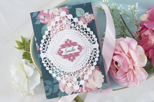 Spellbinders Cardmaking Inspiration | Smile Card Featuring Nobel Chatelaine with Kim Kesti #Spellbinders #NeverStopMaking