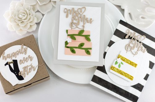 Spellbinders Wedding Season Collection by Nichol Spohr - Inspiration | Handmade Wedding Cards Ideas with Koren Wiskman | Video tutorial #Spellbinders #NeverStopMaking #DieCutting #Cardmaking