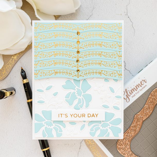 Spellbinders July 2020 Glimmer Hot Foil Kit of the Month is Here – Illustrative Floral #Spellbinders #NeverStopMaking #SpellbindersClubKits #Cardmaking #GlimmerHotFoilSystem