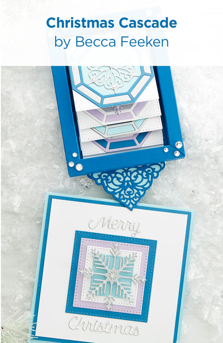 Spellbinders Christmas Cascade Collection by Becca Feeken - Project Inspiration with Jean Manis #Spellbinders #NeverStopMaking #DieCutting #Cardmaking