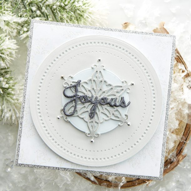 S2-310 Radiant Snowflake: This larger than life snowflake die can be used in so many ways! Add as a focal point on a card…or how about as an ornament? What’s New | Spellbinders Sparkling Christmas Collection #Spellbinders #NeverStopMaking #DieCutting #Cardmaking #Christmas