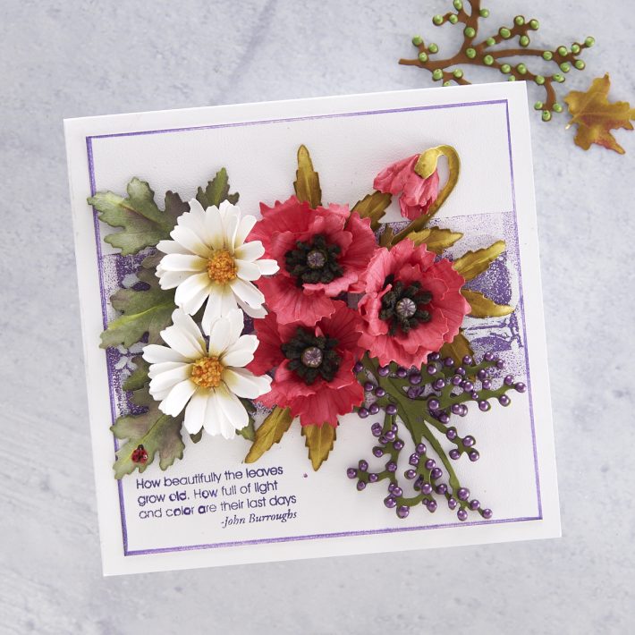 What's New at Spellbinders | Autumn Flora Collection by Susan Tierney-Cockburn. S4-1078 Oriental Poppy #Spellbinders #NeverStopMaking #PaperFlowers #DieCutting #Cardmaking