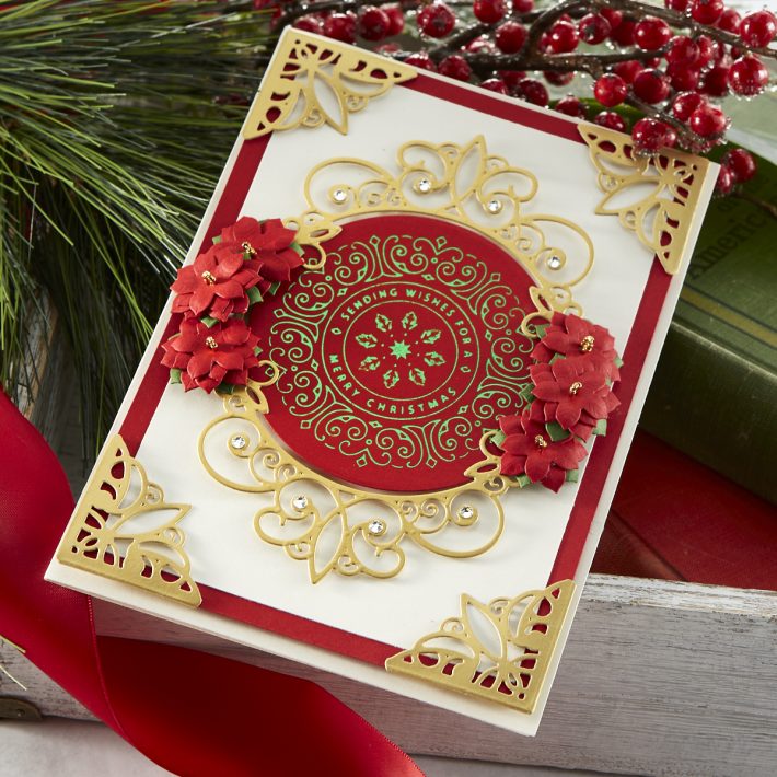 Spellbinders Christmas Cascade Collection by Becca Feeken #Spellbinders #NeverStopMaking #AmazingPaperGrace #Cardmaking