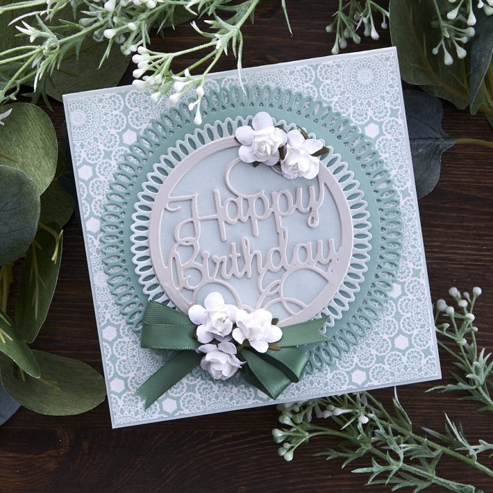 What's New at Spellbinders | Picot Petite Collection by Becca Feeken. S5-431 Picot Petite Circles #Spellbinders #NeverStopMaking #AmazingPaperGrace #DieCutting #Cardmaking