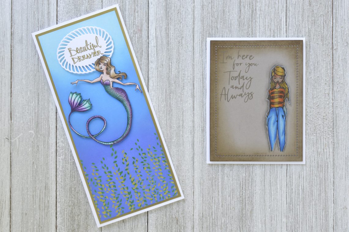 Stamp Camp Collection by Jane Davenport for Spellbinders – Clean & Simple Character Cards with Annie Williams #Spellbinders #NeverStopMaking #Stamping #Cardmaking