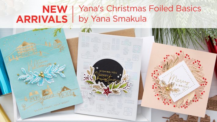 Spellbinders Yana's Christmas Foiled Basics by Yana Smakula #Spellbinders #NeverStopMaking #GlimmerHotFoilSystem #Cardmaking