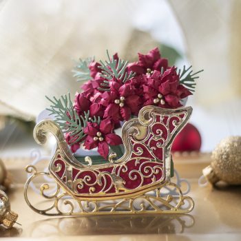 November 2020 Amazing Paper Grace Die of the Month is Here – Pop Up 3D Vignette Poinsettia Sleigh