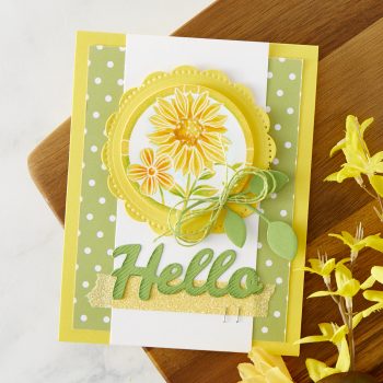 Handmade greeting card featuring FSJ Buzzworthy Collection