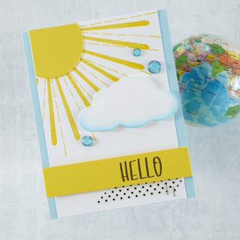 Handmade greeting card featuring FSJ Buzzworthy Collection