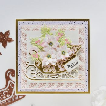 November 2020 Amazing Paper Grace Die of the Month is Here – Pop Up 3D Vignette Poinsettia Sleigh