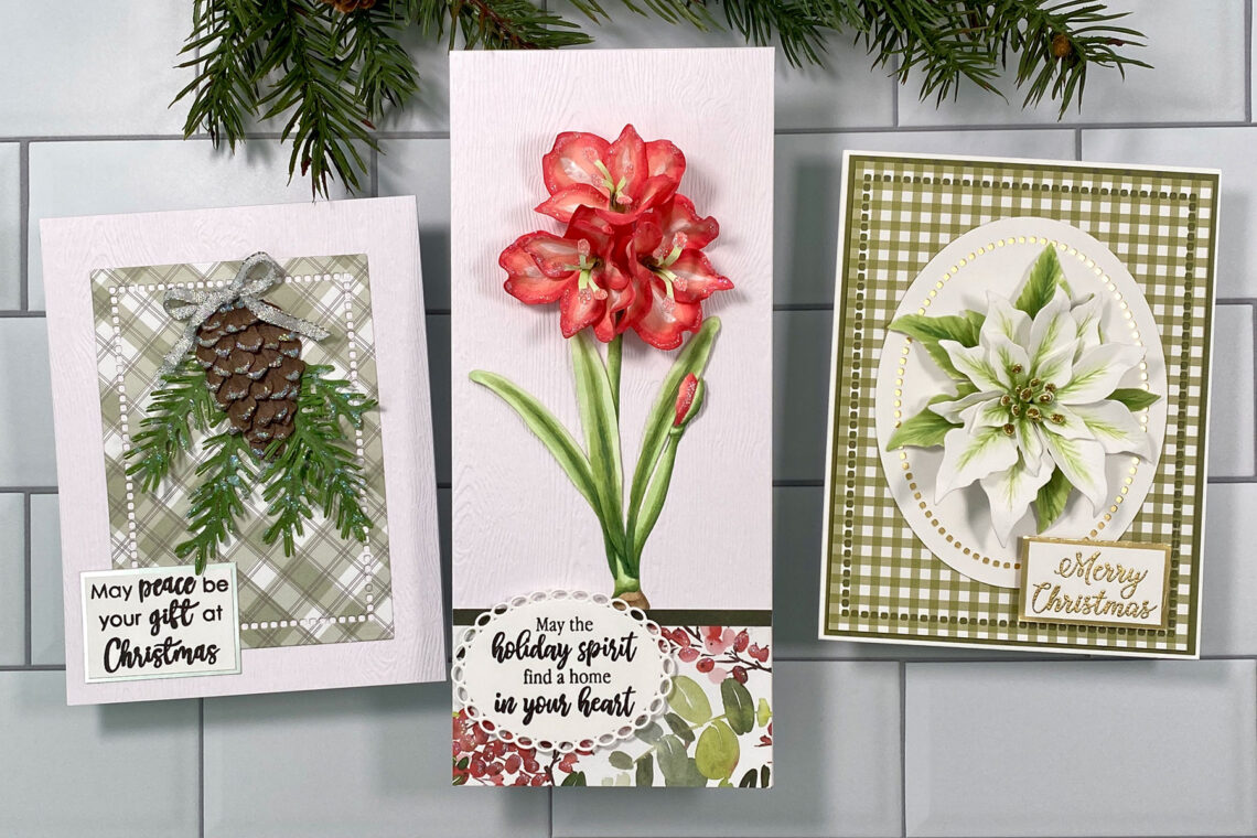 Create Gorgeous Christmas Cards with Susan’s Holiday Flora Collection with Carol Hintermeier