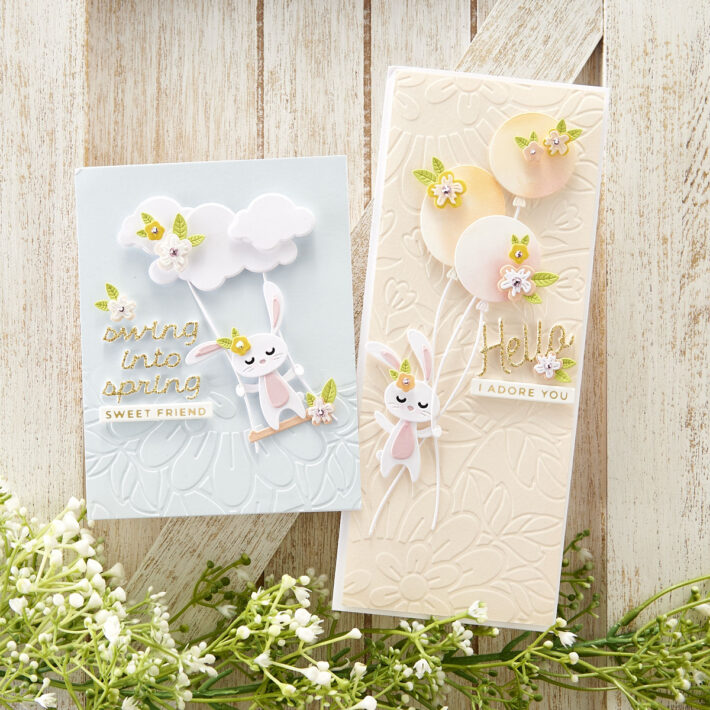 March 2022 Small Die of the Month Preview & Tutorials – Floating Bunny